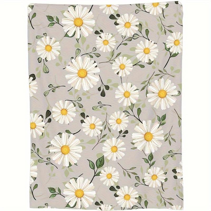 

Soft & Lightweight Cozy Daisy Pattern Flannel Throw Blanket - Perfect for Couch, Bed, Office, and Travel - All-Season Gift Idea 70x100cm28x39in