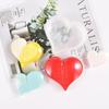 Porte-clés Cœur à coudre Moule en Silicone avec Trou Pendentif Porte-clés Moule Fait main Cadeau Saint-Valentin Anniversaire Bijoux