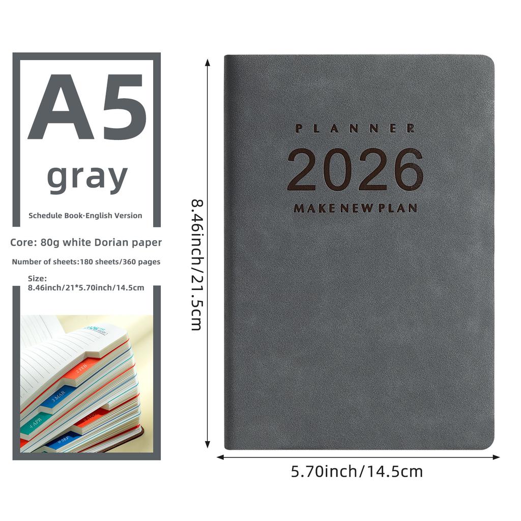 2026 Daily Planner & Calendar Magazine - 360 Pages Durable Hardcover,  To-Do List | The Perfect Teen Gift for the New Year