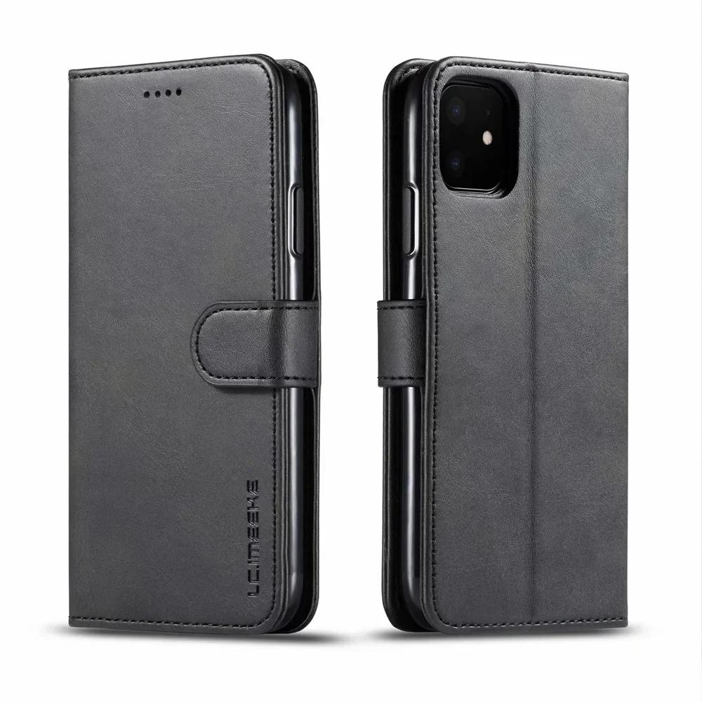 Leather Wallet Case for IPhone Air 17 16 15 14 13 12 Pro Max Mini 11 XS XR SE 2020 Plus 5S 16e Luxury Flip Cover Coque Card Slot