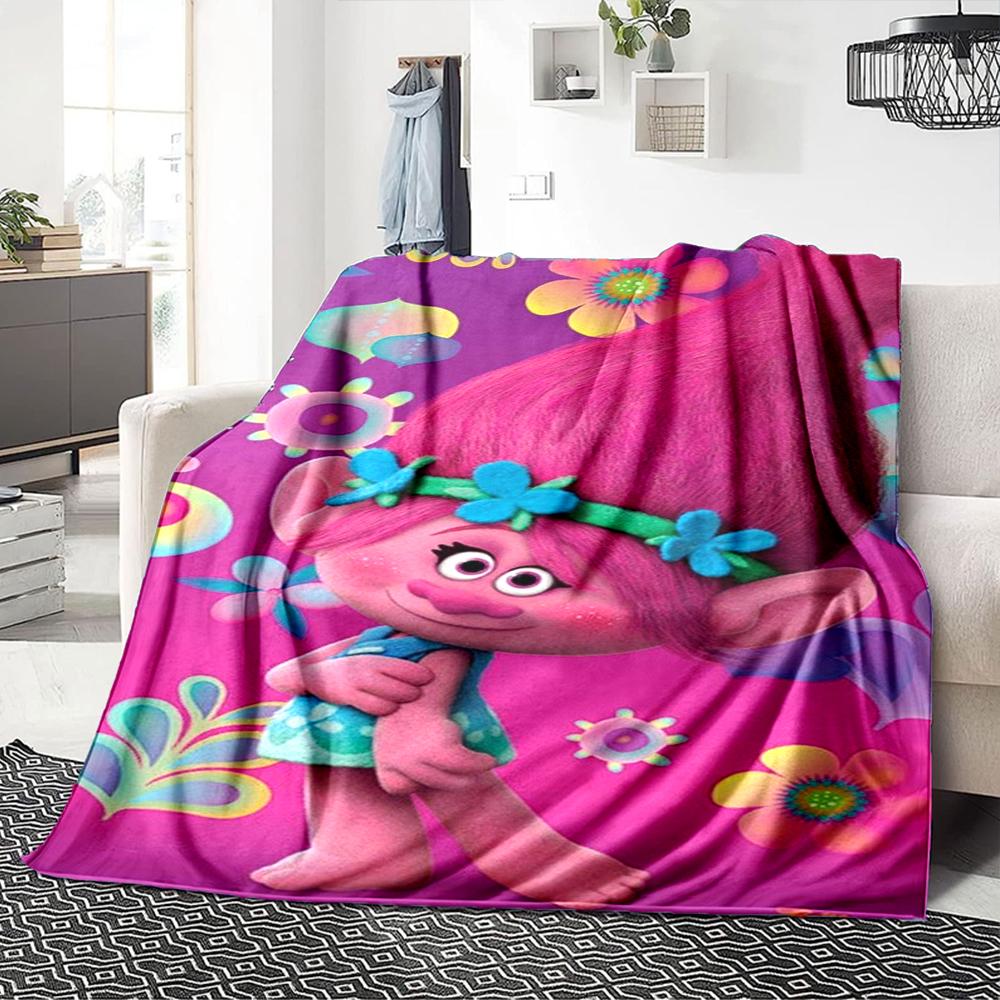 1Pc Pink Hair Adventure Blanket For Couch Bed Plush Cozy Fuzzy Blanket Super Soft Warm Blankets For Fall And Winter 091849