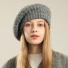Elastic Knitted Berets British Style Retro Painter Hat Personality Artist Hat  Travel