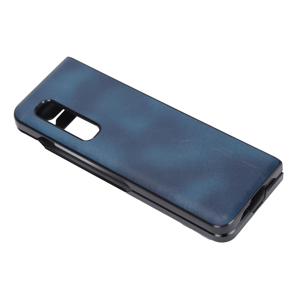 Mobile Phone Leather Case AllInclusive AntiFall Protective Cover for Samsung Galaxy Z Fold 1 W20(Blue )