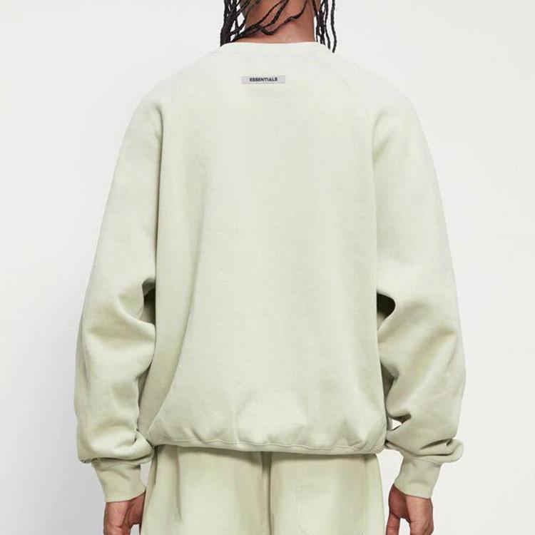 Fear of God Essentials Fleece Crew Neck Sweatshirt FW20 Unisex Tops Sage-Green FOG-FW20-302