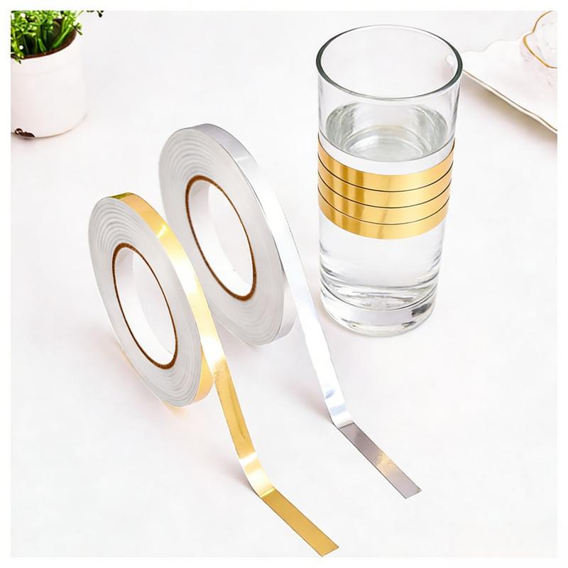 Self-Adhesive Tile Seam Sticker Waterproof Mildew Proof Floor Wall Decor Tape Gold Silver Black PET Gap Filler Strip for Kitchen Bathroom Bedroom