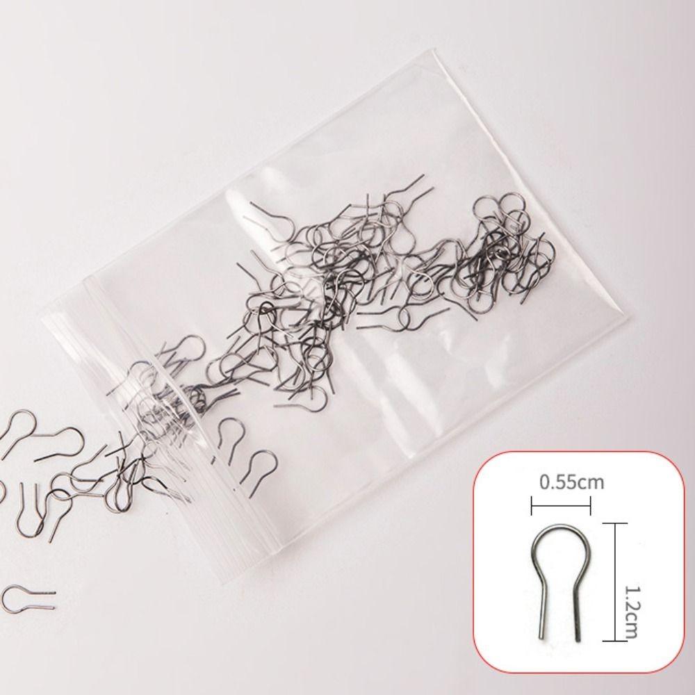 100pcs Tungsten Wire Hanging Firing Hook R Type High Temperature Resistance Hanging Burning Needle Ring Multifunctional Durable