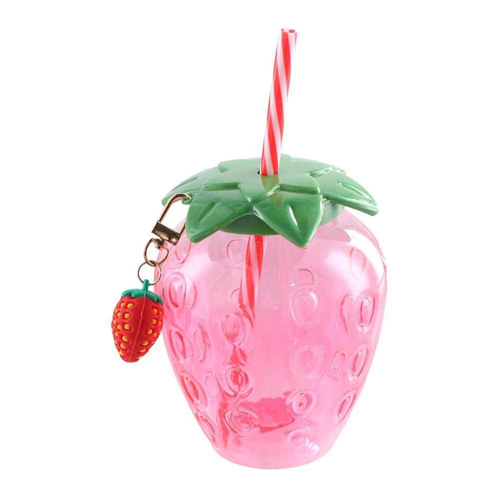 

500ml Pineapple Straw Cup Fruit Shape Strawberry Straw Cup Coffee Mug Shop Strawberry