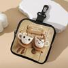 NEW Mini Cute Cat Coin Purse Water-resistant PVC Zippered Wallet Lightweight Portable Storage Bag Friends Gift