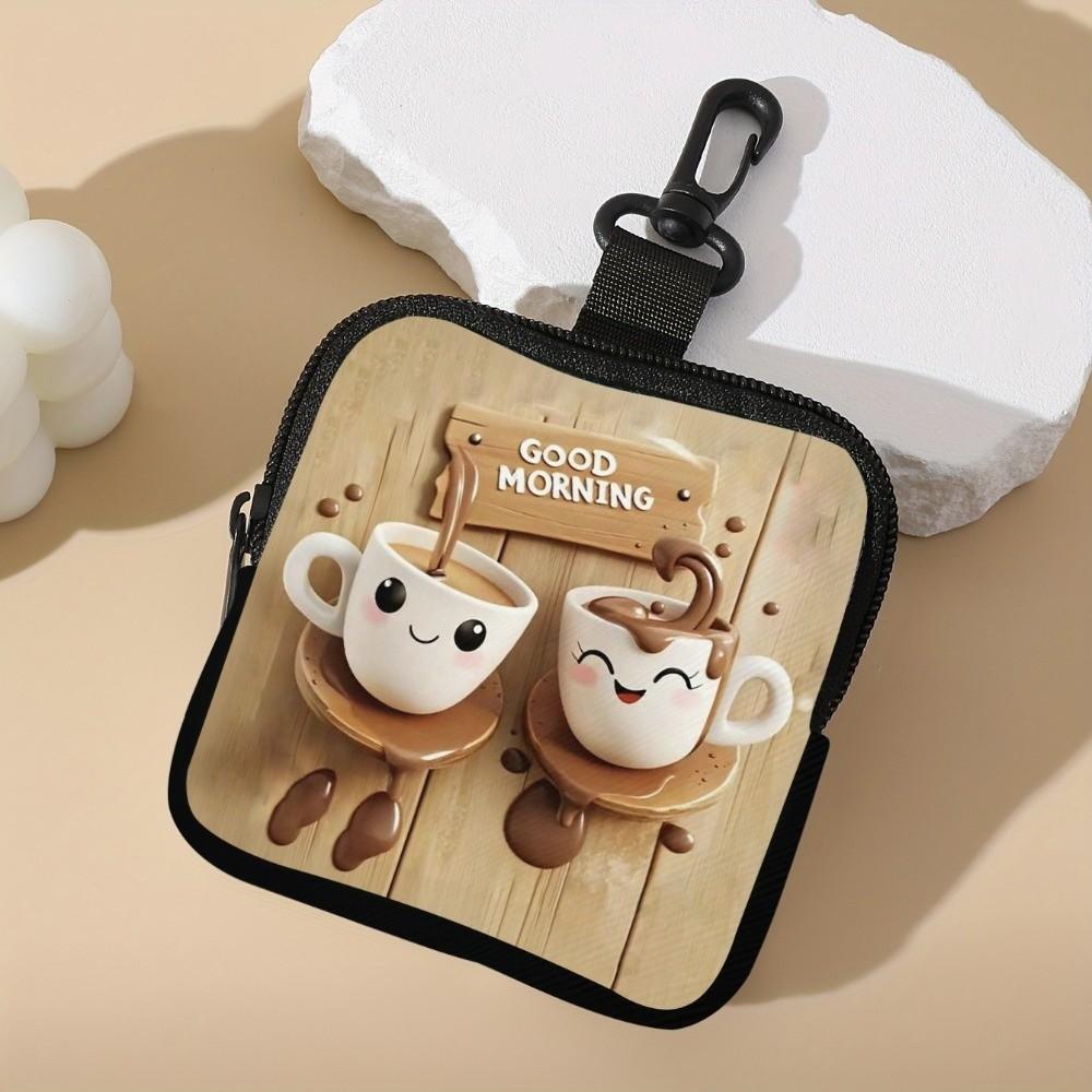 NEW Mini Cute Cat Coin Purse Water-resistant PVC Zippered Wallet Lightweight Portable Storage Bag Friends Gift