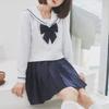 Aculldo Sailor Short Sleeve and Long School High School Girl JK Two Authentic Plus Size Sleeve Uniform, Sleeve, Girls' Uniform, Uniform, 3-Piece Set,
