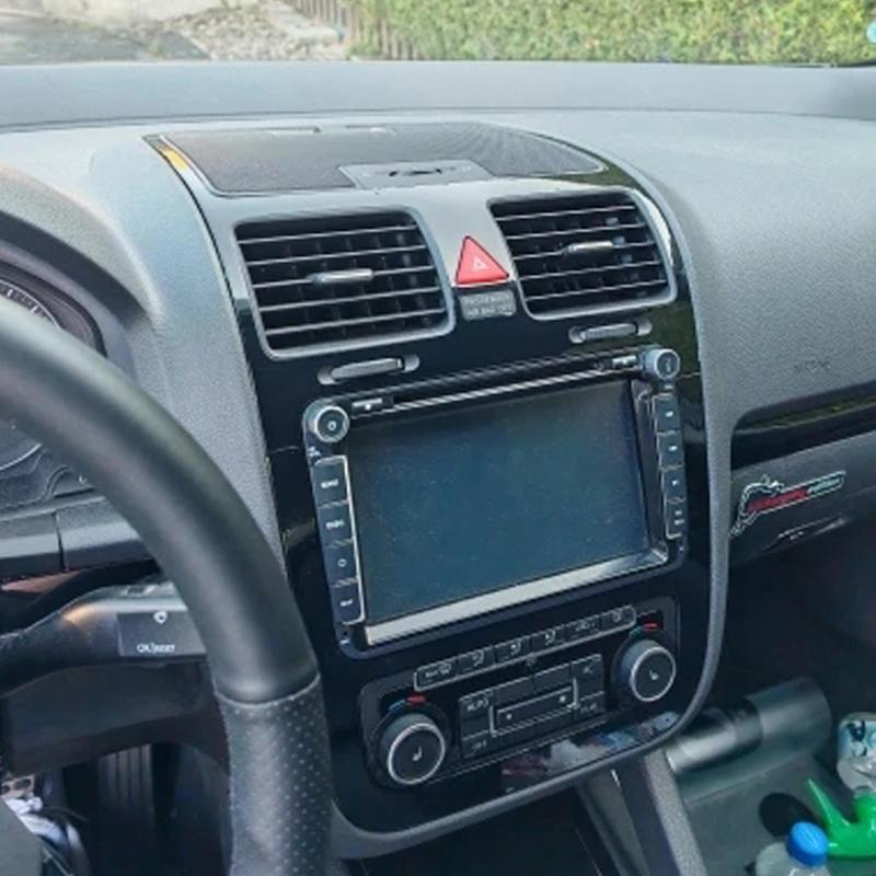 For VW Golf 5 GTI MK5 jetta Interior Central Control Panel Door Handle Carbon Fiber Stickers Decals Car styling Accessorie