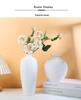 Nordic White Ceramic Vase for Fresh or Dried Flowers - Minimalist Living Room Decor