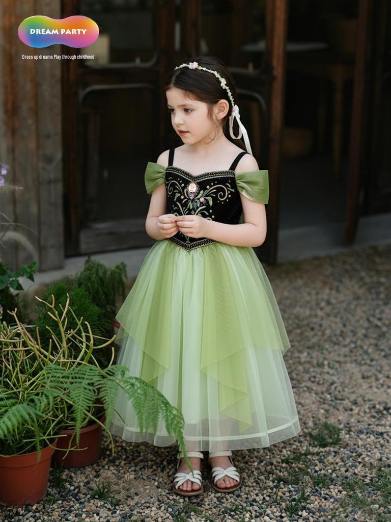 Baby Anna Princess Dress - Short Sleeve Summer 2026 Edition, Super Beautiful Girls' Clothing