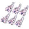 6pcs Patches Shoe Pattern DIY Making Cotton Material Removable 4.3x7.1cm 1.7x2.8in Embroidered Patch for Household