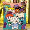 1pc Rugrats in paris1 Theme Blanket - Digital Print, Polyester, Cozy for All Seasons, Perfect for Outdoor, Camping, and Travel