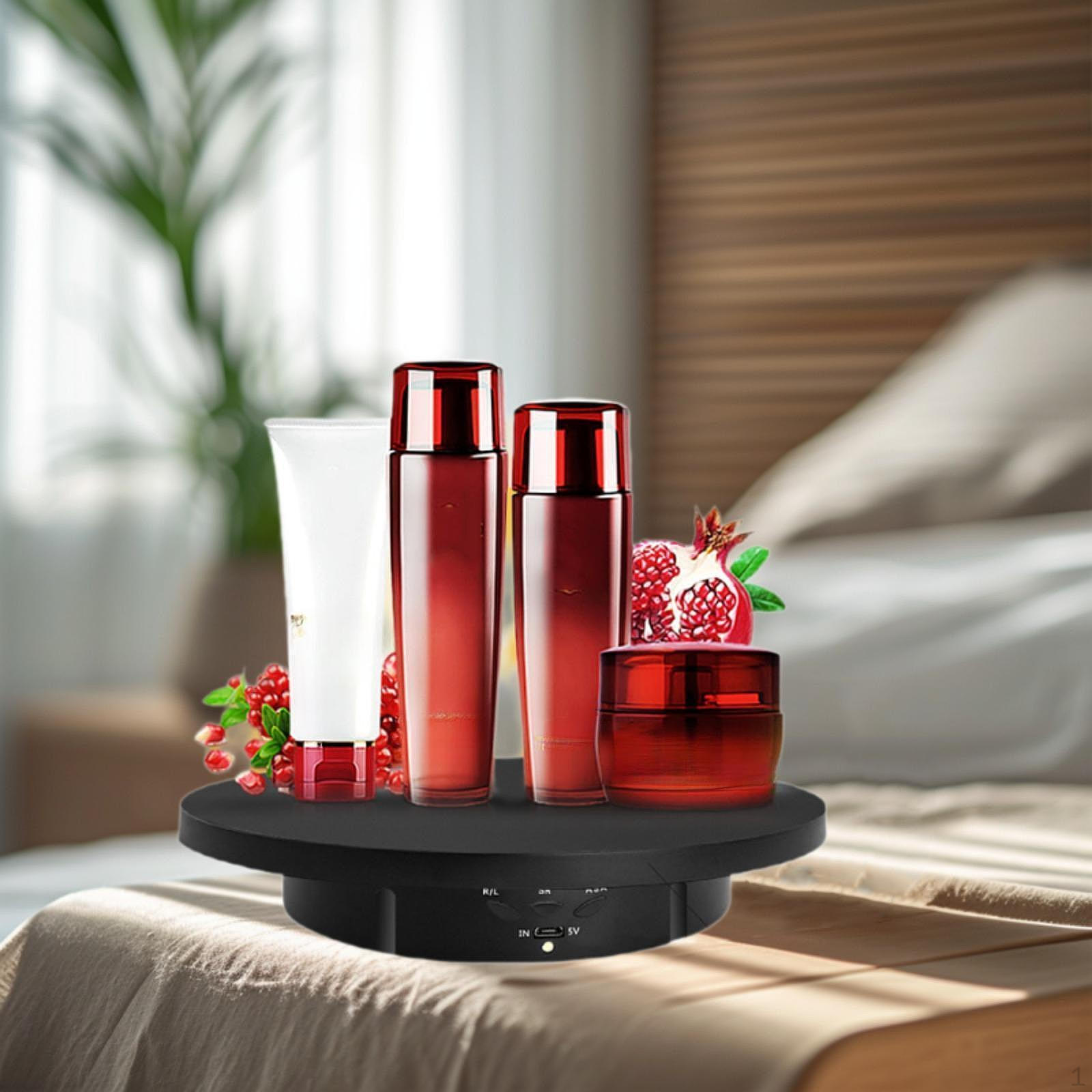 

Электрический вращающийся стенд для демонстрации нагрузки 8 кг портативный для часов игрушки модель торты чёрный