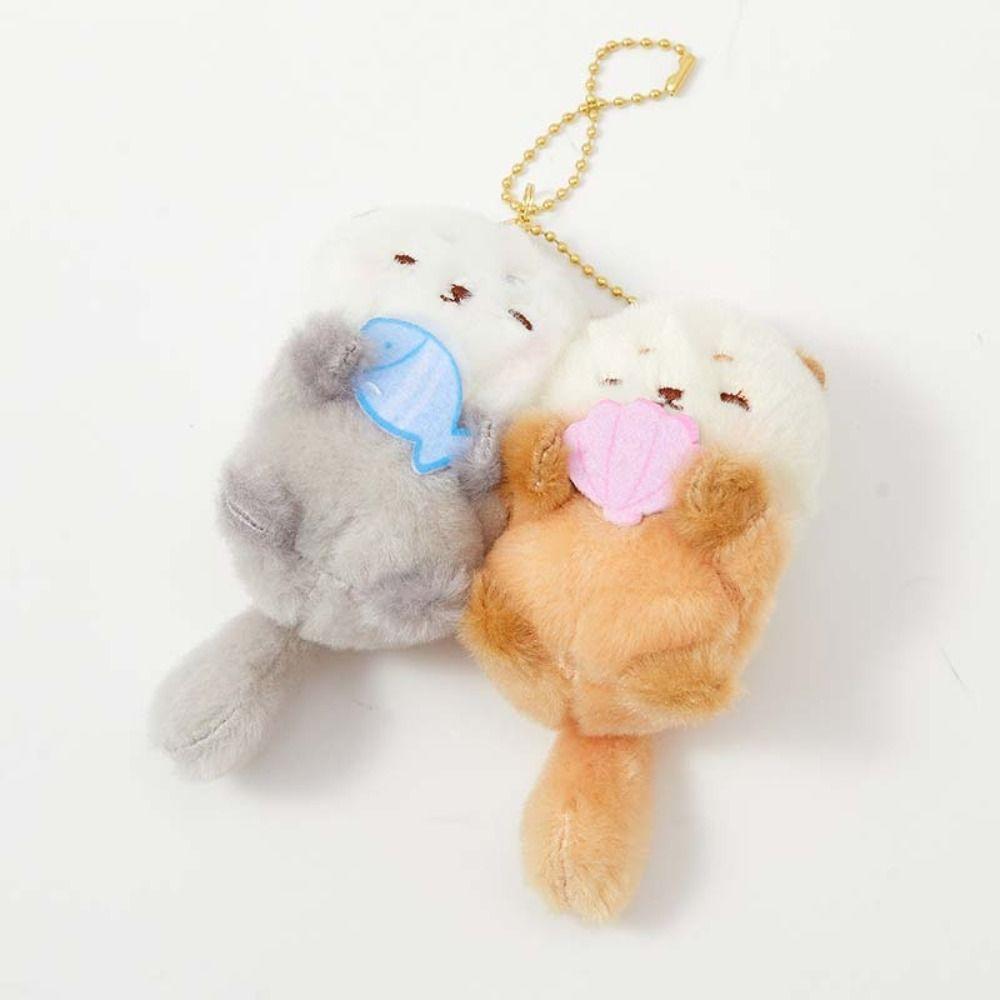 2pcs/set Magnetic Plush Animal Key Buckle Panda Cartoon Couple Pendants Fruit Bag Charm  Friends