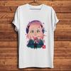 Kawaii Anime Anya Funny Ukiyo Unisexga Tshirt White Casual Short Sleeve Unisex TShirtNocracking Breathable Printing