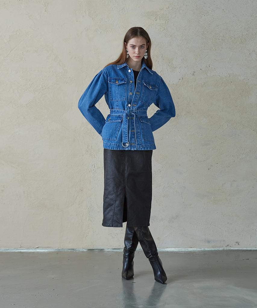 Die Bot Ds#3344_Black Coated Skirt