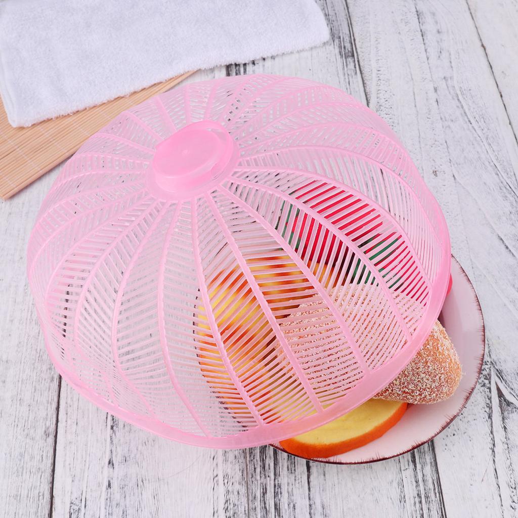 Umbrella Shape Food Cover Plastic Kitchen Covers Barbecue Picnic Party Fly Proof Dish Cover Travel Camping Pool Easy Clean
