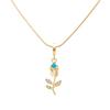 Stylish Womens Tulip Flower Pendant Necklace With Electroplated Finish For Spring