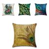 Elegant Peacock Feathers Sofa Bed Car Home Decoration Pillow Case For Stylish Interiors