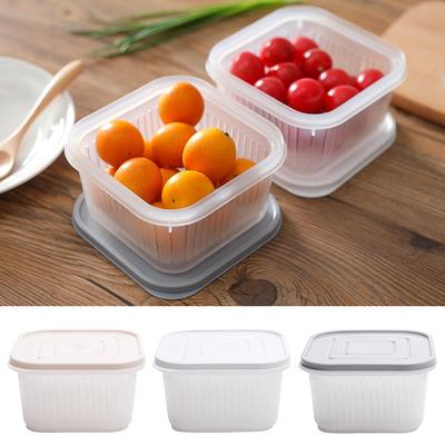 Refrigerator Storage Box Kitchen Food Vegetable Fruit Storage Box Drain Basket Storage Containers Fridge Organizer Storage Box