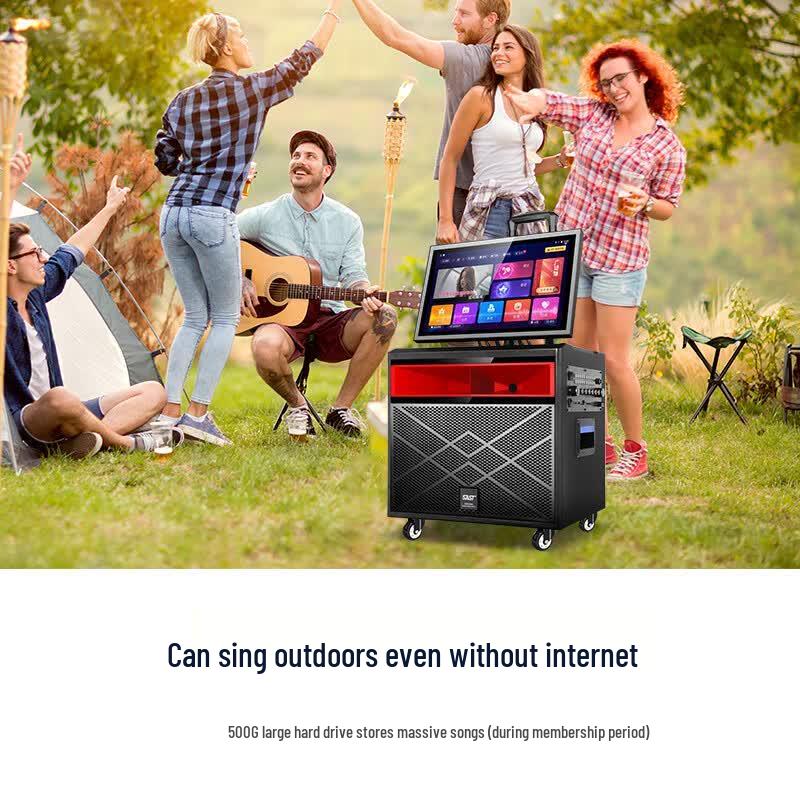 SAST Home KTV Outdoor Trolley Speaker System with Display and Subwoofer (CN version)
