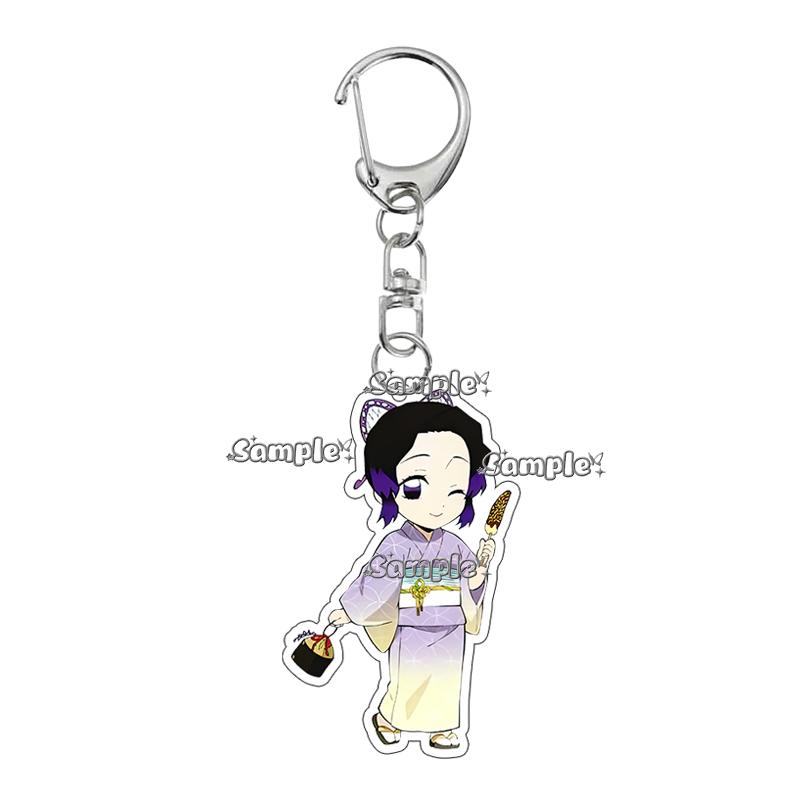 

Kawaii Anime Tanjiro Tsuyuri Kanawo Kochou Shinobu Key Chain Acrylic Keychains Accessory Backpack Pendant Charm Gift for Friends about 5cm