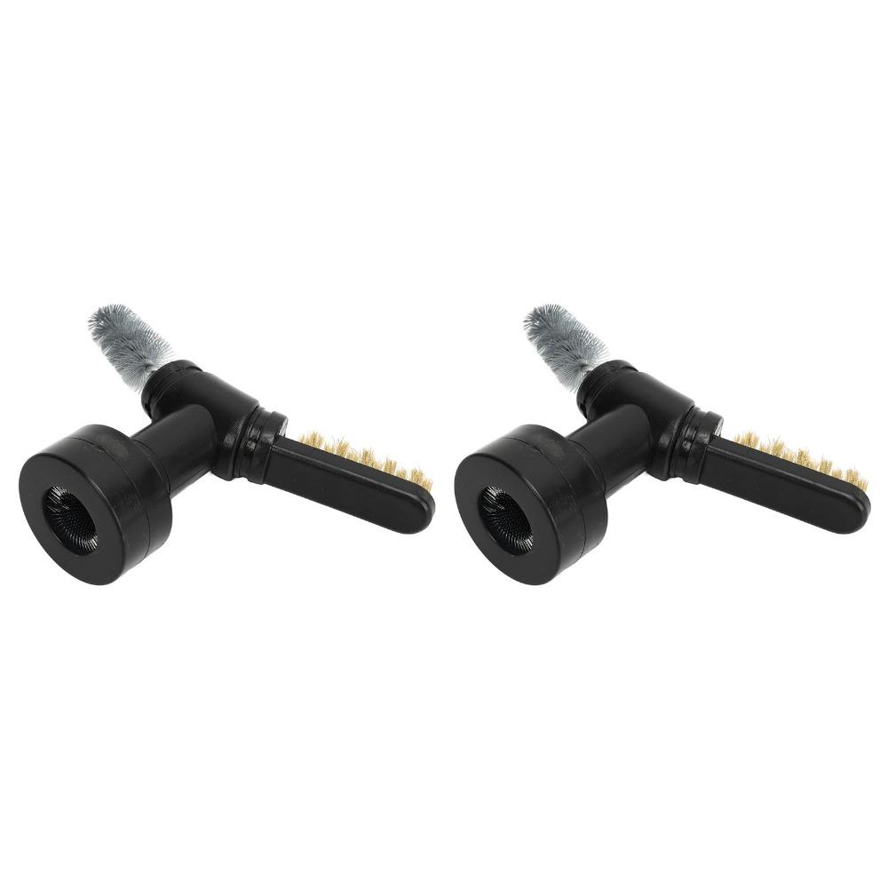2PCS ABS Handle Battery Terminal Cleaner Hard/Soft Brush Car Battery Cleaning Tool  Auto Shop