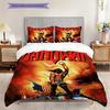 Metal Warriors Rise Three-piece Set (1 * Duvet Cover + 2 * Pillowcase, Without Core) 2D Flat Soft and Comfortable Duvet Cover and Pillowcase