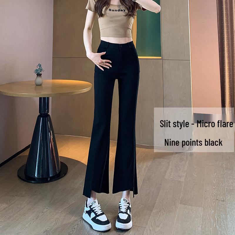 Women's Slimming Black Micro-Flare High-Waisted Jeans - Spring 2025 Petite Collection