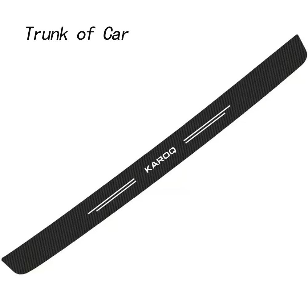 Car Door Sill Carbon Fiber Sticker Threshold Side Anti Scratch Tape Waterproof Decal for Skoda KAROQ Car Styling 1PCS tailgate