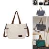 Spacious Canvas Shoulder Bag For Women In Stylish Minimalist Urban Design Ideal For Casual Travel