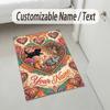 Covor din catifea de cristal cu tematică de pisici, personalizat cu nume text, covoraș moale pentru podea, decor pentru casă