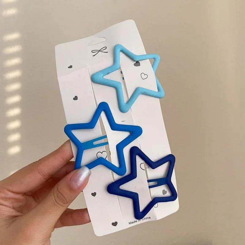 3-teilige koreanische neue große Stern BB Haarnadel Haarspangen für Mädchen Frauen Kinder Geschenk Hochzeitsparty Haarschmuck Neuer Kopfschmuck Frauen