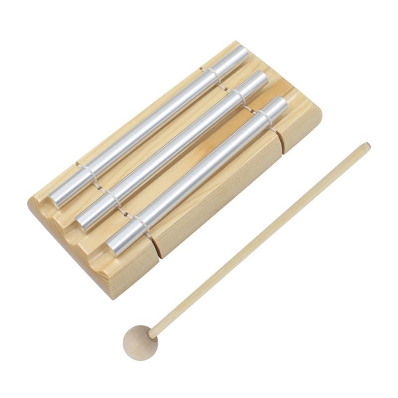Meditation Trios Chime, Three Tone Solos Percussion Instrument Eastern Energy Chime for Yoga, Meditation & Classroom Use