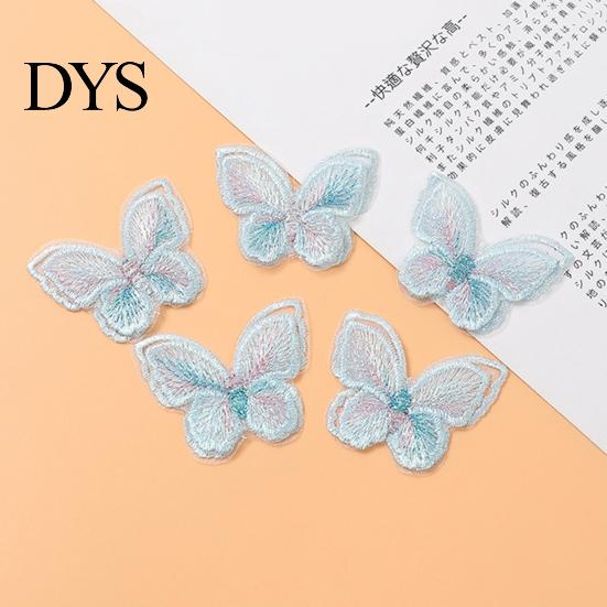 Sewing Patches 10Pcs Butterfly Appliques Exquisite Handicraft Double Layers DIY Embroidery Craft Flower Accessories