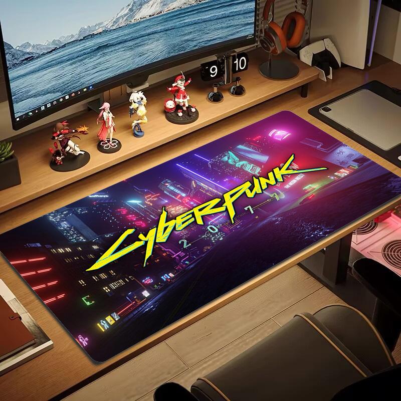 Cyberpunk 2077 Color Mouse Pad Large Gaming Table Cushion Non-slip Laptop Tablet Big Mousepad XXL Mat Mini PC Playmat With Lock edge