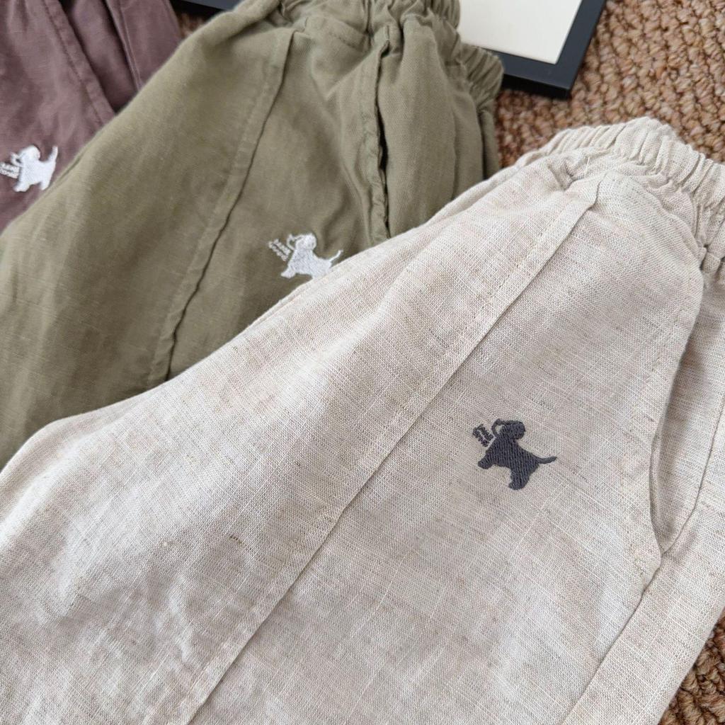 2026 Kids' Summer Linen Cropped Pants - New Toddler Style for Boys & Girls