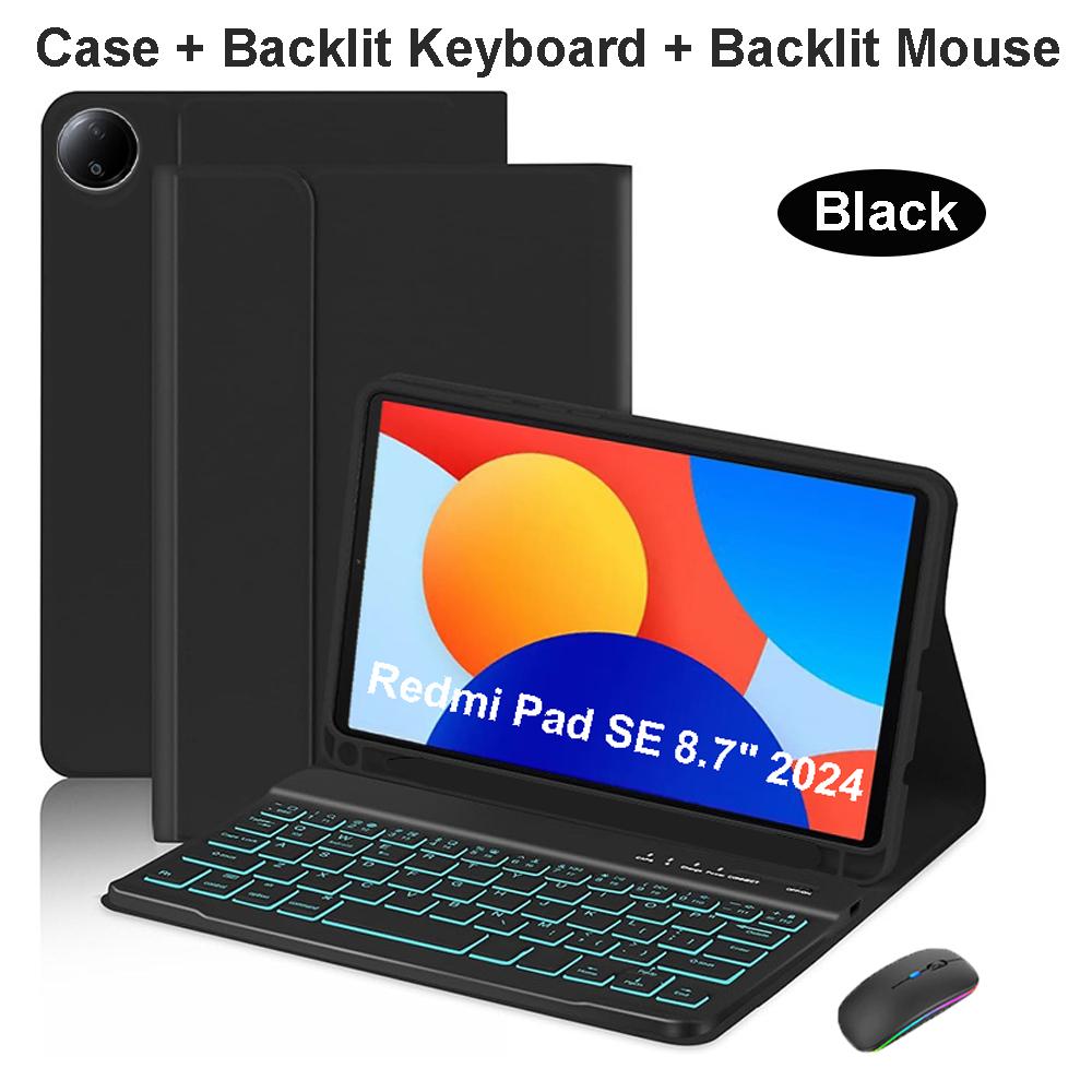 Case for Redmi Pad SE 8.7 Inch , Bluetooth Keyboard Cover for Redmi Pad SE 8.7 Inch