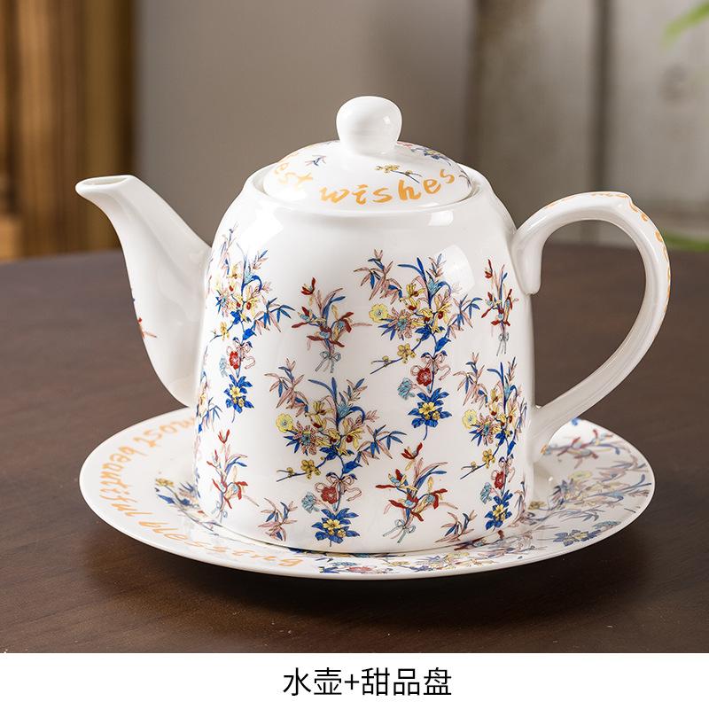 French Vintage Orchid Coffee Cup Saucer Retro Afternoon Teacup Latte Cup Creative Gift Set Tea Set