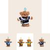 Portachiavi Peluche Orso con Maglione e Fotocamera, Design per Decorazione Zaino e Regalo