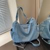 Fashi Denim Sewing Thread Solid Interior Compartment Shoulder Bags 2026 High Quality Bags for Women Zipper Women's Handbags