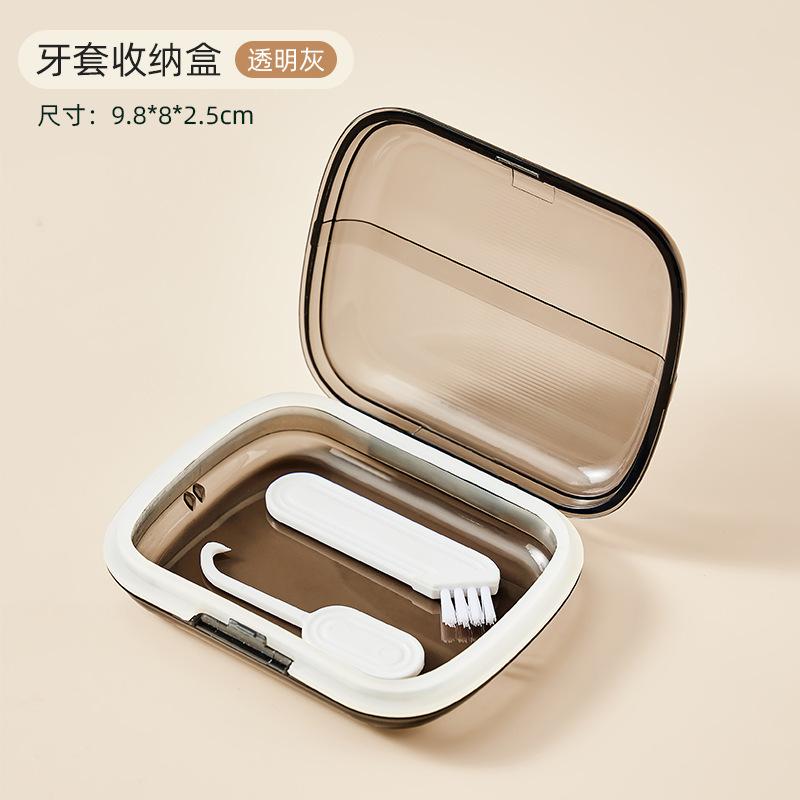 Invisible Braces Box Put Orthodontic Retainer Storage Box Invisalign Orthodontic Portable Denture Storage Box Cleaning