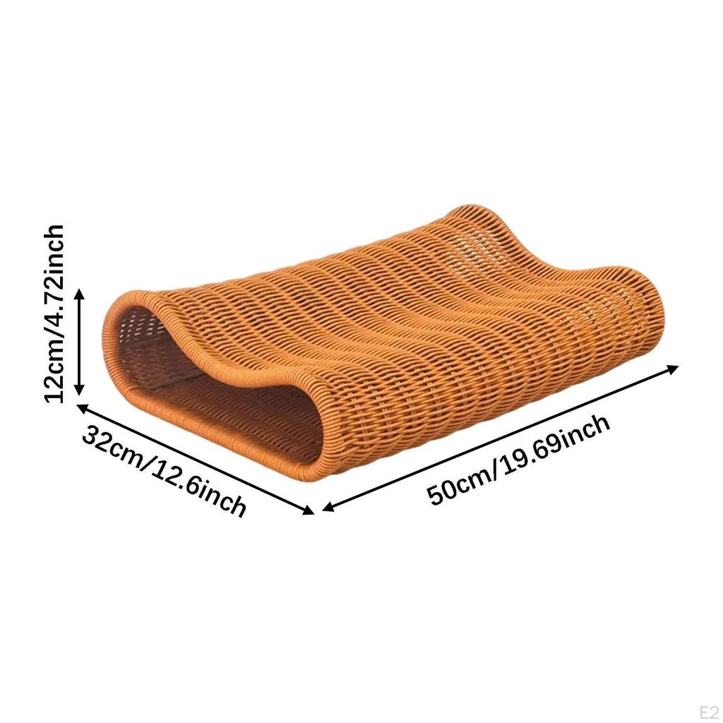 Sauna Neck Pillow Backrest Imitation Rattan Cooling Ergonomic Headrest Cushion for