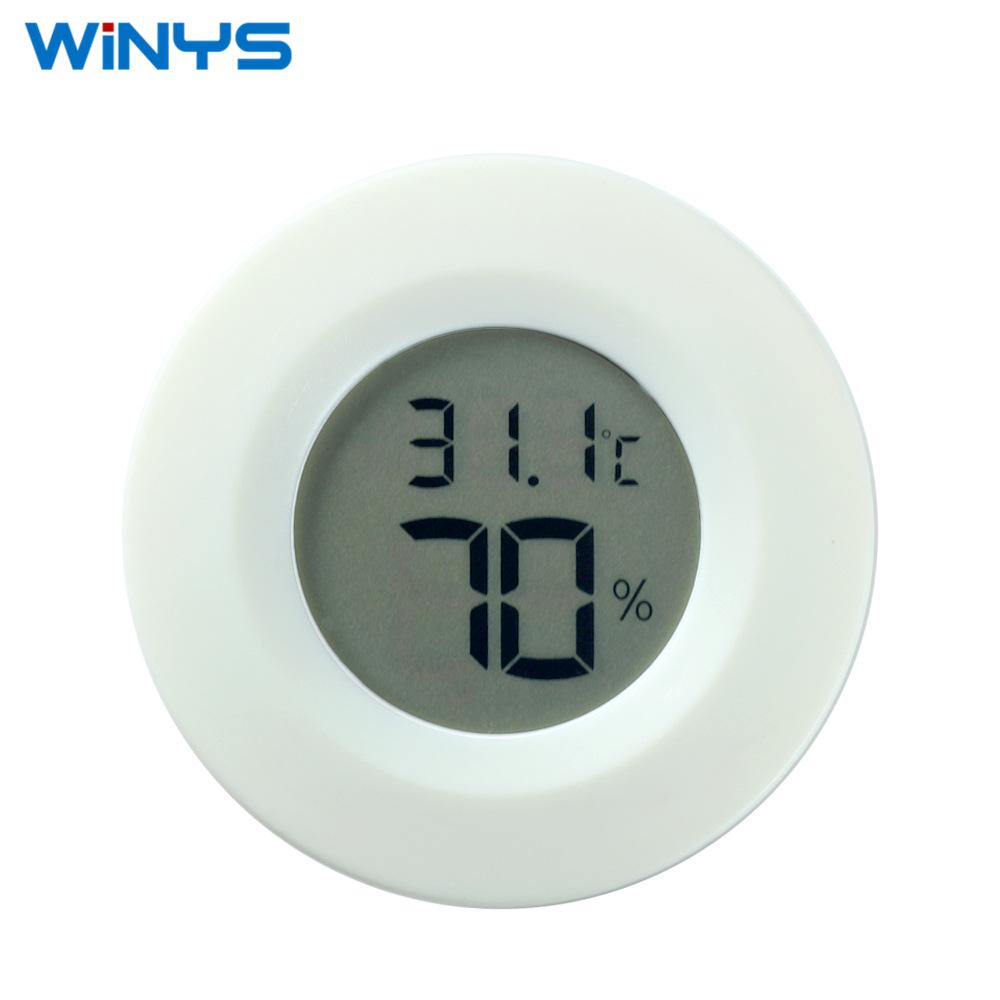 Round Embedded Digital Thermohygrometer for Reptile Enclosures - Acrylic Temperature and Humidity Monitor