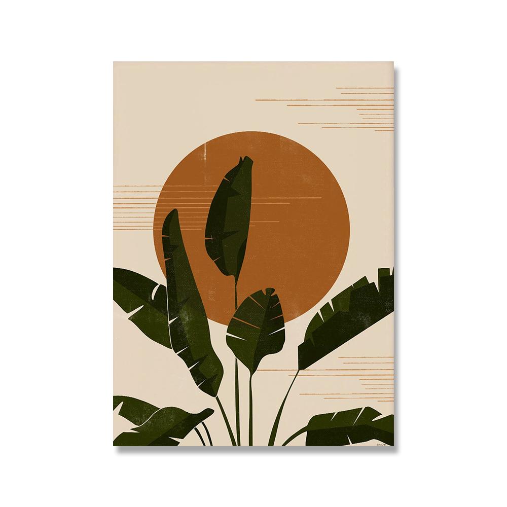 Boho Pflanzen Leinwand Poster Blatt Palme Botanische Kunstdrucke Minimalistisches Gemälde Nordischer Stil Bilder Moderne Wohnzimmerdekoration Ohne Rahmen