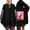 Mens Anime Zero Two Darling In Franxx Printed Fleece Lined Hooded Sweatshirt Casual Long Sleeve Pullover