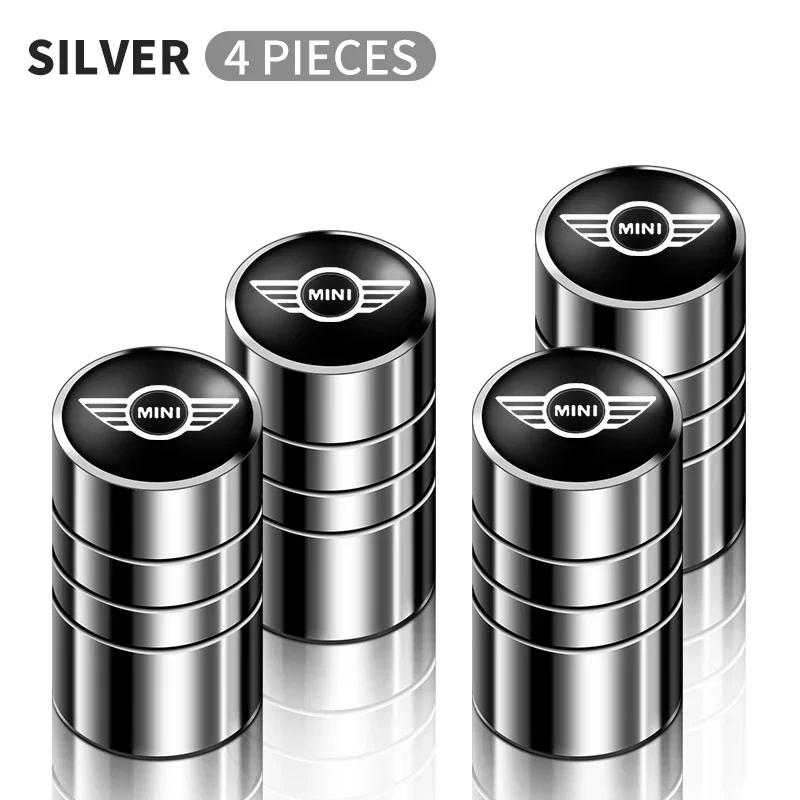 For mini ww1 4pcs Metal Car Badges Wheel Tire Valve Caps Auto Accessories For MINI Cooper R56 F56 R50 JCW Cabrio Countryman Clubman WORKS